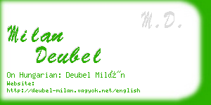 milan deubel business card